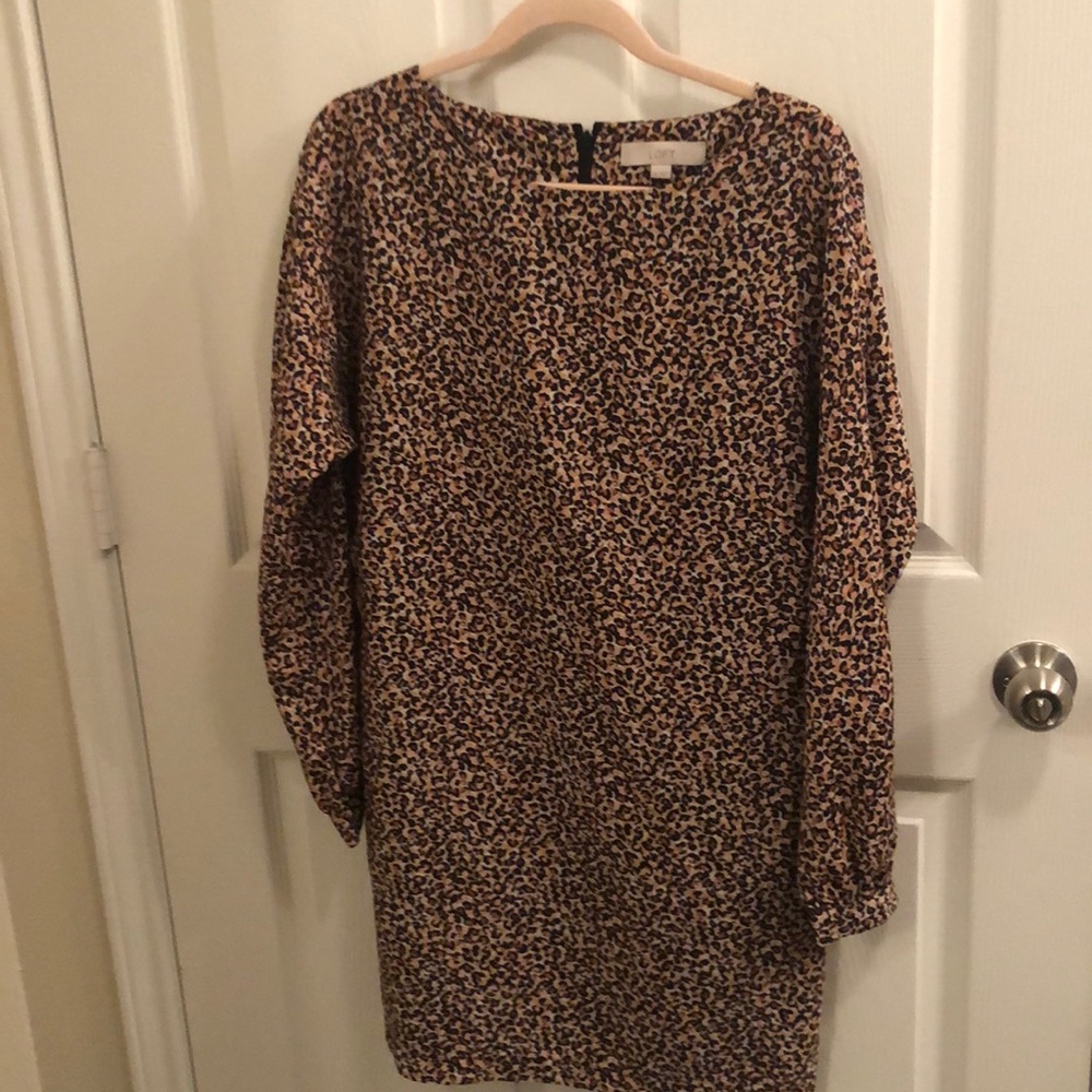 Loft cheetah print dress